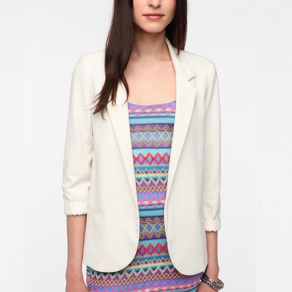 Silence & Noise | NWOT Boyfriend Blazer in Cream